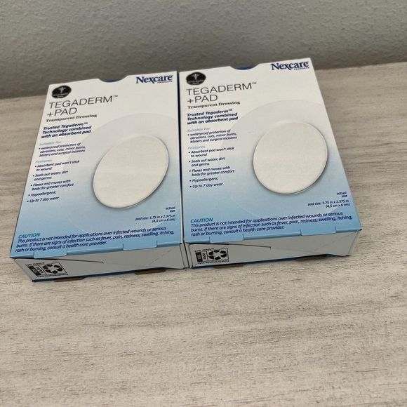 2 Boxes Nexcare Tegaderm + Pad Transparent Dressing H3587, 3.5" x 4.125", 3/box - Picture 4 of 6